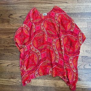 Show Me Your Mumu Pink Poncho Sz Medium